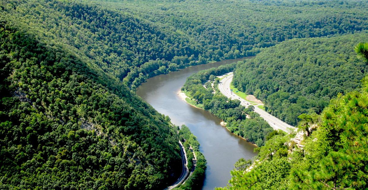 The Delaware River as seen from Mount Tammany - Photo by Dan Chazin