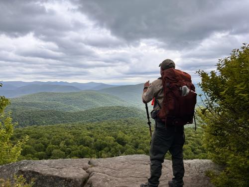 Brandon stewarding at an overlook in the Catskill Mountains