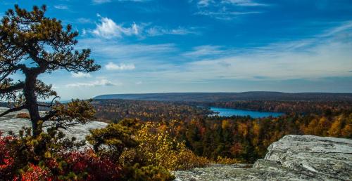 View of Lake Awosting from Castle Point in Minnewaska State Point Preserve. Photo by Bill Roehrig.